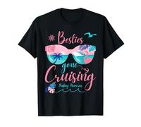 Besties Gone Cruising Matching Womens Girls Cruise Camiseta