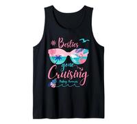 Besties Gone Cruising Matching Womens Girls Cruise Camiseta sin Mangas