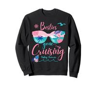 Besties Gone Cruising Matching Womens Girls Cruise Sudadera