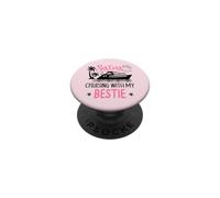 Besties Sister Cruise Trip Sisters Cruising with My Bestie PopSockets PopGrip Adhesivo
