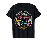Besties Trip 2026 Memories Girl Trip Friends Vacation Retro Camiseta