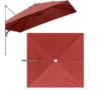 Bestiry Sombrilla voladiza Cuadrada de 2,4 m, Tela de Repuesto con 8 Varillas para Patio, sombrilla de jardín, Patio, Piscina, Cubierta Superior Parasol.