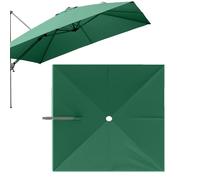 Bestiry Sombrilla voladiza Cuadrada de 3 m, Tela de Repuesto con 8 Varillas para Patio, jardín, Piscina, sombrillas descentradas, Cubierta Superior Parasol.