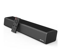 BESTISAN - Barra de Sonido Delgada de 50 vatios para TV con HDMI, óptico, coaxial, AUX, conexión de Disco USB y Bluetooth 5.0, Audio de 3 Modos de Ecualizador, Graves y Agudos Ajustables, 16 Pulgadas