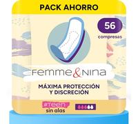 BESTLINE 56 Compresas sin Alas para Adolescentes, Algodón con Tacto Suave para Extra Confort, Núcleo Altamente Absorbente, Máxima Protección, Ultra Finas, Cero Olor e Incomodidad, 4 Paquetes