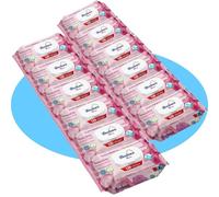 BESTLINE Toallitas Húmedas, Cuidado e Hidratación Profunda, Fibras Ultrasuaves ideales para Piel Sensible, Perfume Fresco, Rosa, 12 Paquetes de 120 Uds, 1440 Toallitas