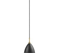 Gubi BL9, lámpara de suspensión, latón/negro - ø16 cm