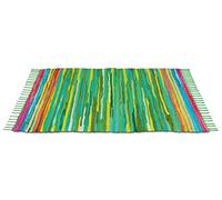 Bestlivings Alfombra de retales de 120 x 180 cm, de algodón tejido a mano en verde - verde oscuro, muchas variaciones