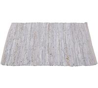 Bestlivings Alfombra de retales redonda, 70 x 130 cm, de algodón tejido a mano en piel, color blanco, muchas variaciones