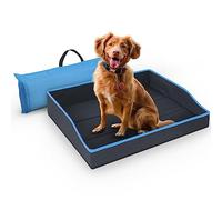 Bestlivings Cama Plegable para Perros y Gatos Pequeños - Azul (60 cm x 43 cm) - Portátil de Viaje Con Marco Estable