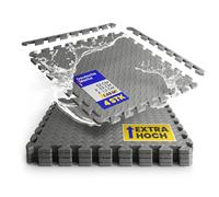 Bestlivings Esterilla para piscina antracita - 4 unidades de 52 x 52 cm (1,04 m²) extra gruesa 1,2 cm - Protección para suelo y piscina infantil - con borde