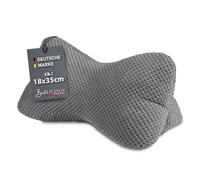 Bestlivings Leseknochen - Hueso cervical de 18 x 35 cm, cojín suave de lectura, certificado Oeko-Tex, forma ergonómica para soporte cervical o lumbar, cojín para viajes, color antracita