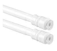 Bestlivings Pack de 2 barras de sujeción (blanco) con técnica de fijación extensible 40-60 cm, barra para cortinas de sujeción, para cortinas ligeras, sin taladrar - pegar