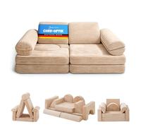 Bestlivings Sofá infantil de 11 piezas, sofá infantil modular | Fundas de pana extraíbles y lavables, bloques de construcción de espuma indeformables, soporta hasta 100 kg