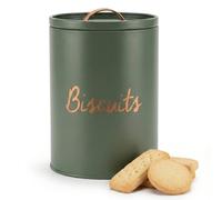 Besto Lata hermética para galletas | Barril de galletas de hiedra con tapa de metal y sello hermético | Bote de galletas y tarro para almacenar galletas y bizcochos | Capacidad aproximada de 2,7