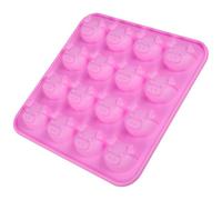 Besto nzon silicona molde para fondant Moldes cerdo de hielo Tarta Pudding Chocolate Jalea Candy Jabón (Rosa)