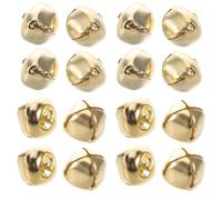 BESTOMZ 100 Campanas para Collar de Perro y Gato 30mm Color Amarillo Metalizadas con Diseño de Cruz, Cascabeles Vintage para Collares de Mascotas Pequeños, Sonido Nítido para