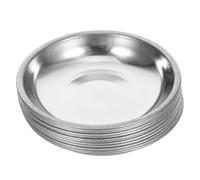 BESTOMZ 12 Piezas Platos de Salsa para Mojar Tazones de Preparación Redondos de Acero Inoxidable, Plata, para Salsas y Condimentos, Resistentes a Mezclas Ácidas, Frías y Calientes,