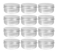 BESTOMZ 18 Latas Pequeñas Redondas de Aluminio Tapa de Rosca para Cosméticos y Objetos Pequeños, Superficie Lisa y Buena Hermeticidad, Color Plata
