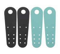 BESTOMZ 2 Pares Funda Protectora Puntera de Patines de Cuero | Cuero Artificial, Varios Orificios para Cordones, Superficie Lisa, para Patines Quad y Zapatos de Patinaje