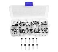 BESTOMZ 200piezas Kit de Surtido de Transistores y Diodos Componentes Electrónicos de Conmutación Rápida con Salida Estable Etiquetados para Proyectos DIY y Profesionales