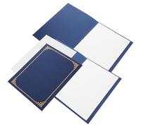 BESTOMZ 3 Juegos Cubierta para Certificados y Portadas de Diploma de Papel, Azul Marino, Diseño Clásico y Simple, para Nombramientos y Cartas de Nombramiento