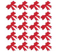 BESTOMZ 3 Juegos Guirnalda de Moño de Fieltro Roja, para Fiestas y Fondo | Decoración de Pared Colgante, Reutilizable y Versátil, Estilo Elegante