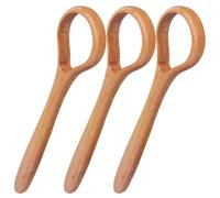 BESTOMZ 3 Piezas Batidor Danés de Madera de Acacia para Amasar Masa Madre y Masa de Croissant, Utensilio de Cocina Resistente que Reduce la Fatiga en Repostería Reutilizable