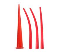 BESTOMZ 4 Piezas Boquilla de Plástico de Color Rojo para Adhesivo Punta Curva Fina y Boca Larga, Sellado a Prueba de Fugas y Minimización de Desperdicios, Adecuado para Proyectos