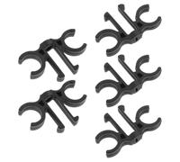 BESTOMZ 5 Piezas Clip para Bastón de Trekking, Broche de Presión para Bastón de Senderismo, PVC Negro, para Tubos y Bastones de Trekking, Organizar Varios Bastones en Senderos