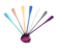 BESTOMZ 7 Cucharas de Café de Acero Inoxidable Forma de Corazón para Mezclar Té, Herramienta Versátil y Elegante para Ocasiones Obsequios y Cocina