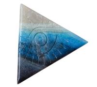 BESTOMZ Adorno de Cristal de Ojo Turco Triangular Azul para Decoración del Hogar y Sala de Estar Piedra Natural Que Atrae la Suerte y Sirve como Accesorio Fotográfico