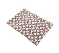 BESTOMZ Alfombrilla Cálida para Mascotas 45x65 Cm, Tapete Grueso y Suave para Perros y Gatos, Cojín Nido Marrón Doble Corazón, Cama de Invierno para Suelo, Manta Térmica para Descanso