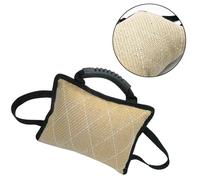 BESTOMZ Almohada de Mordida para Perros 3 Asas, Lino de Entrenamiento | Diseño Portátil, Protege el Cuerpo del Guía, para Perros de Trabajo y Dientes, Uso en Policía