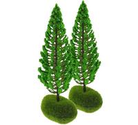 BESTOMZ Árbol Artificial en Miniatura para Diorama de Paisaje, Decoración Creativa de Plástico en Forma Realista, Adecuado para Jardín y Micro Paisaje, Pack de 2 Unidades