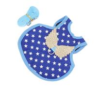 BESTOMZ Arnés Portátil para Pollos M Azul Estrellas, Chaleco Ajustable para Gallinas Domésticas, Correa Resistente al Desgaste, Accesorio Cómodo para Mascotas Pequeñas en Exteriores