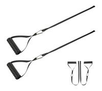 BESTOMZ Asas de Banda Elástica Larga de Nailon Antideslizante para Fitness, Juego de 2 Mangos Ergonómicos Portátiles para Máquinas de Tracción y Ejercicios de Fuerza en Casa y Gimnasio