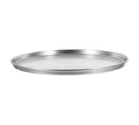 BESTOMZ Bandeja Redonda de Acero Inoxidable de 26cm para Pizza | Gran Capacidad, Superficie Lisa Antiadherente, Calentamiento Uniforme, Uso para Barbacoa y Cocina