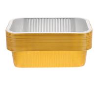 BESTOMZ Bandejas de Aluminio Desechables Ideales para Asar y Hornear para Horno Tostador, 20 Piezas, 750 Ml, Cuadradas y Fáciles de Usar Estilo Elegante