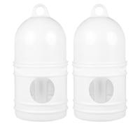 BESTOMZ Bebedero para Palomas 2 Piezas Plástico Redondo Comedero Pájaros Jaula Dispensador de Agua Aves de Corral Fácil Mantenimiento Uso Doméstico