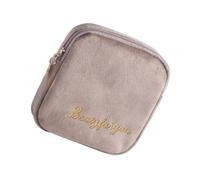 BESTOMZ Bolsa Sanitaria para Guardar Toallas Sanitarias de Algodón Ligera Cremallera y Gran Capacidad en Color Caqui Adecuado para Oficina y Uso al Aire Libre
