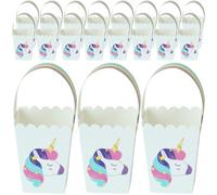 BESTOMZ Caja de 25 Unidades para Dulces de Unicornio Asas, de Papel Resistente para Fiestas de Boda y Navidad, Fácil de Transportar y Almacenar Pequeños Objetos