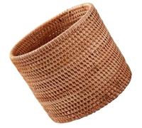 BESTOMZ Cesta Tejida de Ratán Gran Capacidad, Papelera Redonda Reutilizable para Almacenamiento en Picnics y Fiestas al Aire Libre, Diseño Natural y Resistente