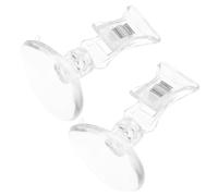 BESTOMZ Clip de Ventosa para Peceras 2 Piezas, Accesorio para Acuarios Firme Sujeción de Algas y Vegetación, Herramienta de Alimentación para Peces en Recipientes y Peceras