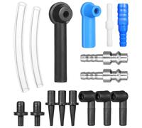 BESTOMZ Conector de Purga de Aceite para Freno Coche 16 Piezas Herramienta para Cambiar Líquido de Frenos Adaptador de Purgado Kit de Conexión para Mantenimiento Automotor