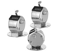 BESTOMZ Contador Mecánico Manual de Mano Metálico, Set de 3, para Conteo en Gestión de Inventarios y Control en Fabricación