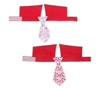 BESTOMZ Corbatas para Mascotas 2 Piezas Diseño de Corazón, Collar Ajustable para Perros y Gatos, Accesorio para Fiestas y Sesiones Fotográficas, Lazo de Poliéster Suave para