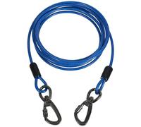 BESTOMZ Correa para Perros de 5 Mm X 3 M, Cuerda de Tracción Resistente y Flexible Doble Gancho de Aleación, Diseño y Anti-mordeduras, Adecuado para Paseos al Aire Libre y Entrenamiento