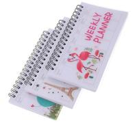 BESTOMZ Cuadernos Planner de Escritura 3Pcs para y Adolescentes, PP e Hierro・Papel, Escritura, Registro de Planes, para Notas y Planificación Académica