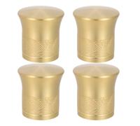 BESTOMZ Cubiertas para Manijas de Gabinetes de Cocina Doradas Estilo Chino Antiguo Patrones Tallados, 4 Piezas de Aleación de Aluminio para Decoración del Hogar
